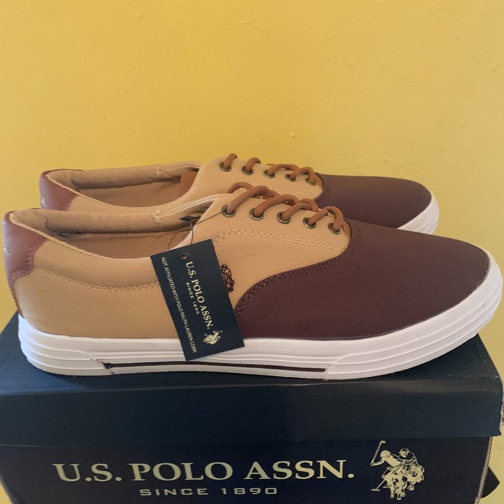 U. S. Polo Assn. Brown/Sand Canvas Boat